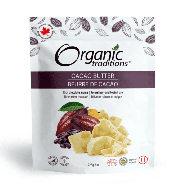 🍁 Organic Traditions Cacao Butter 227g