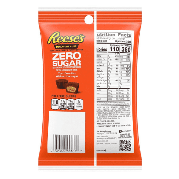 Reese's Sugar Free Mini Cups, 3oz