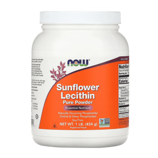 NOW Sunflower Lecithin Powder Non-GMO, 1 lb