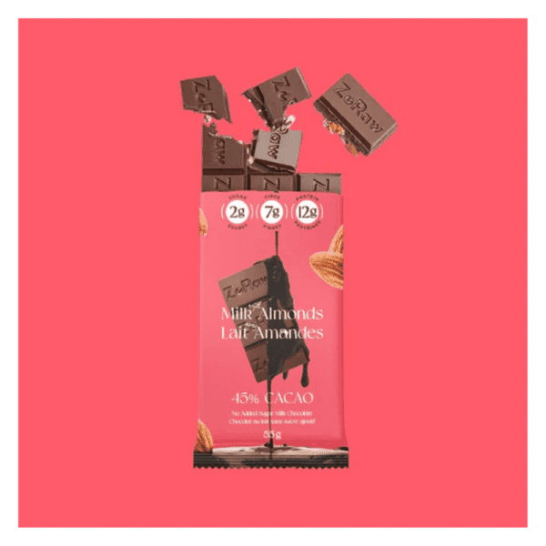 🍁 45% Milk Chocolate - Almonds with Protein, 55g