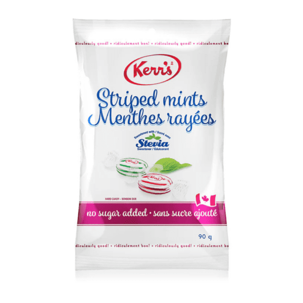 🍁 Striped Mints with Stevia, 90g
