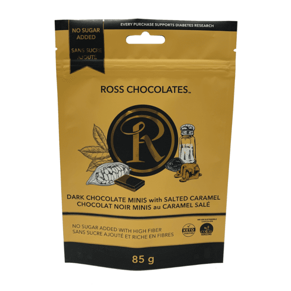 🍁 Ross Dark Chocolate with Salted Caramel Minis – Pouch, 85g