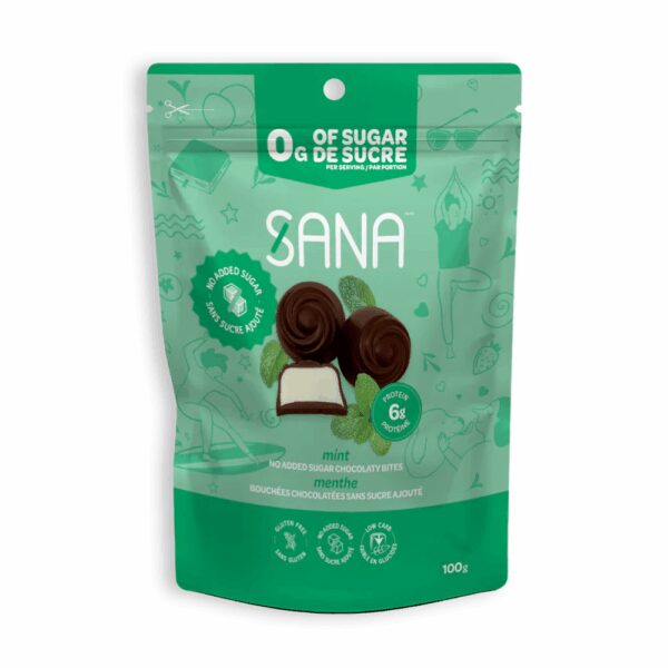 Sana Dark Chocolatey Bites - Mint, 100g