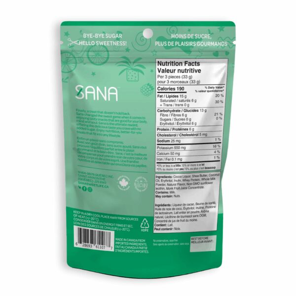 Sana Dark Chocolatey Bites - Mint, 100g