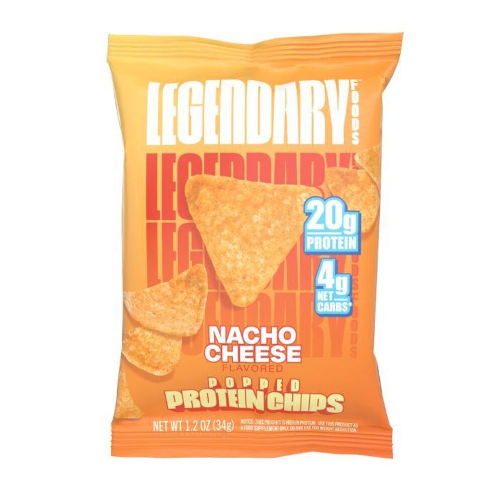 Legendary Popped Protein Chips - Nacho Cheese, 34g
