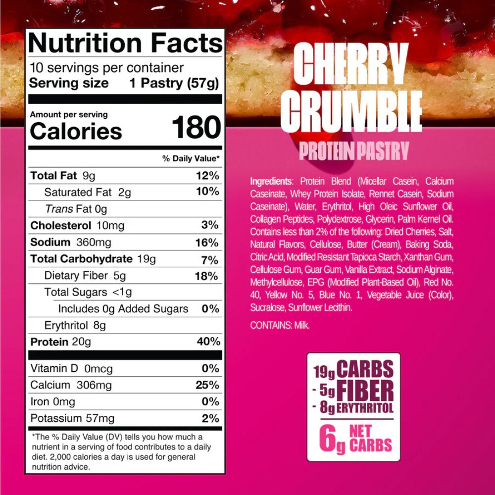 Legendary Protein Pastry - Cherry Crumble, 57g