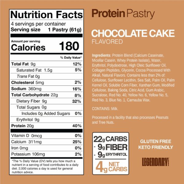 Legendary Protein Pastry - Chocolate Cake, 57g