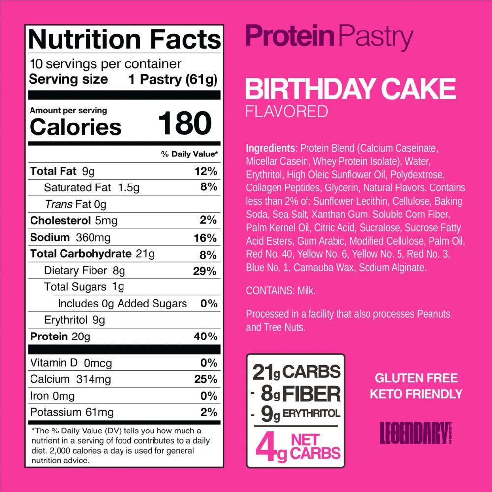 Legendary Protein Pastry - Birthday Cake, 57g