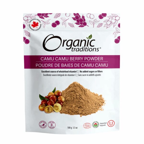 🍁 Organic Traditions Camu Camu Berry Powder, 100g - Sweet & Sprouted Canada