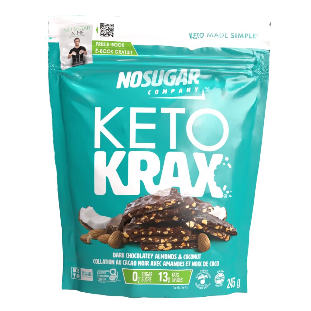 Keto Krax Dark Chocolatey Almond & Coconut 245g