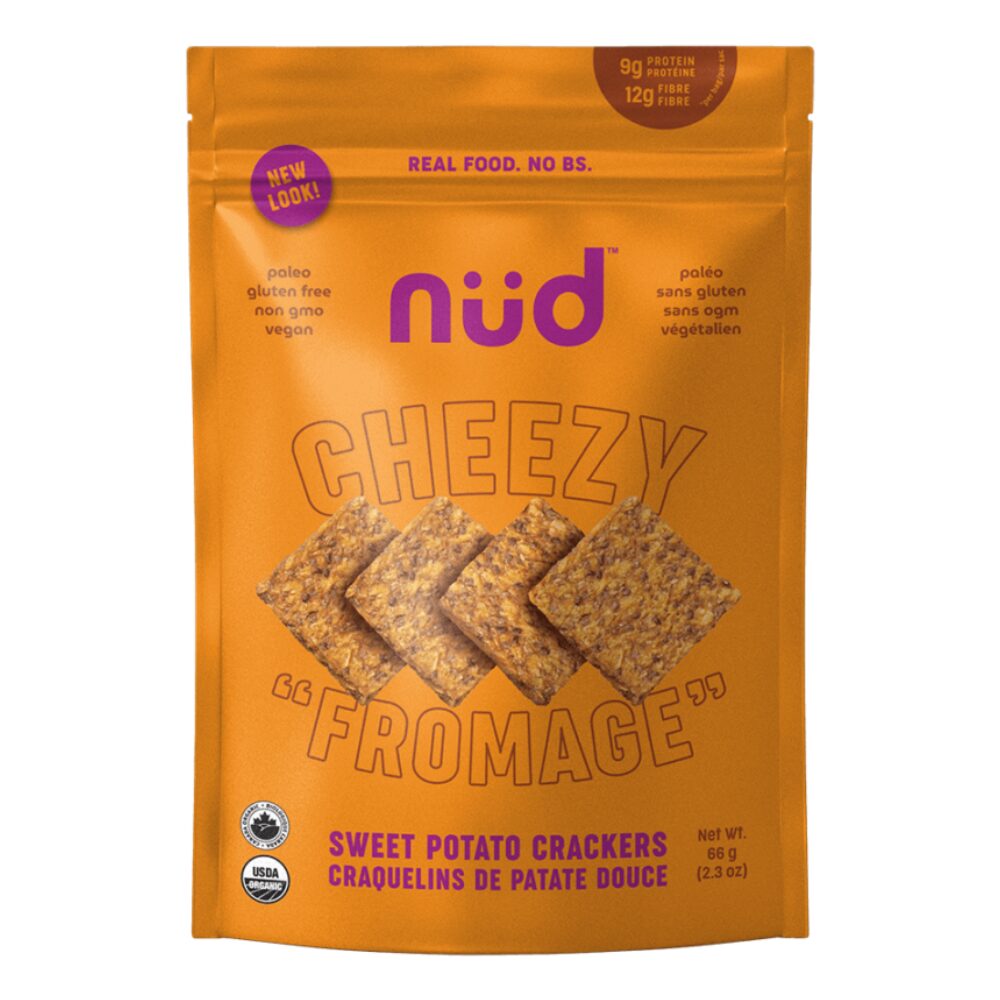 Nud Cheezy Sweet Potato Crackers 66g
