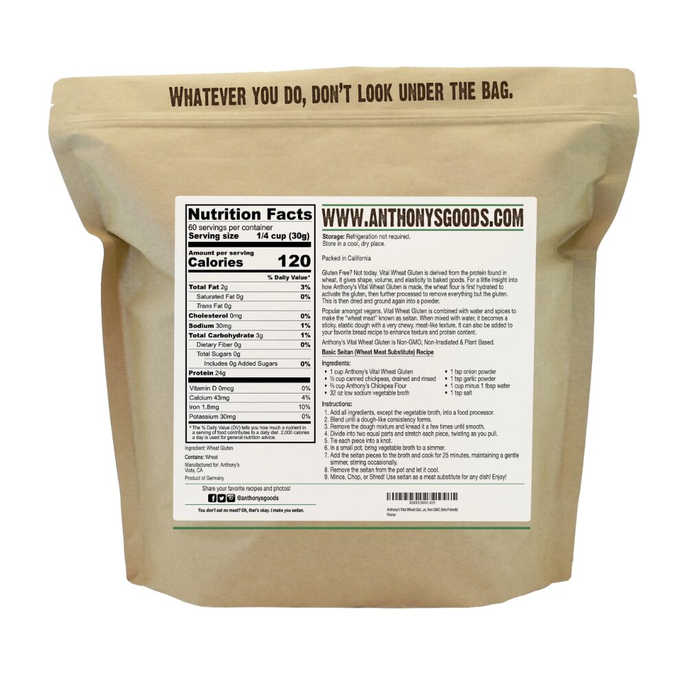 Anthony's Premium Vital Wheat Gluten, 1.81kg