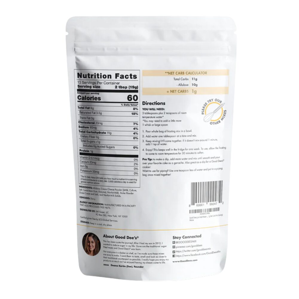 Good Dee's - Cream Cheese Keto Frosting, 232g