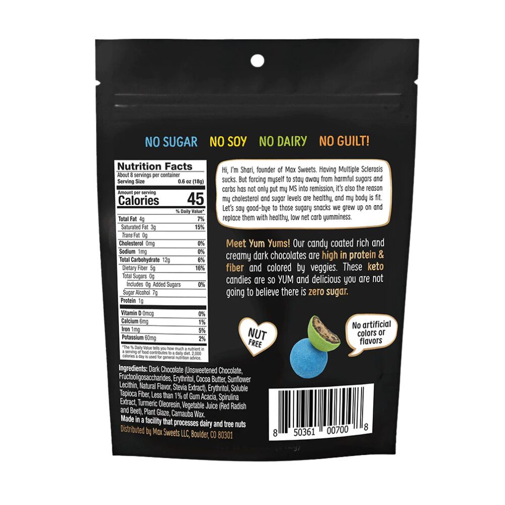 Max Vegan Dark Chocolate Sugar-Free YumYums, 142g
