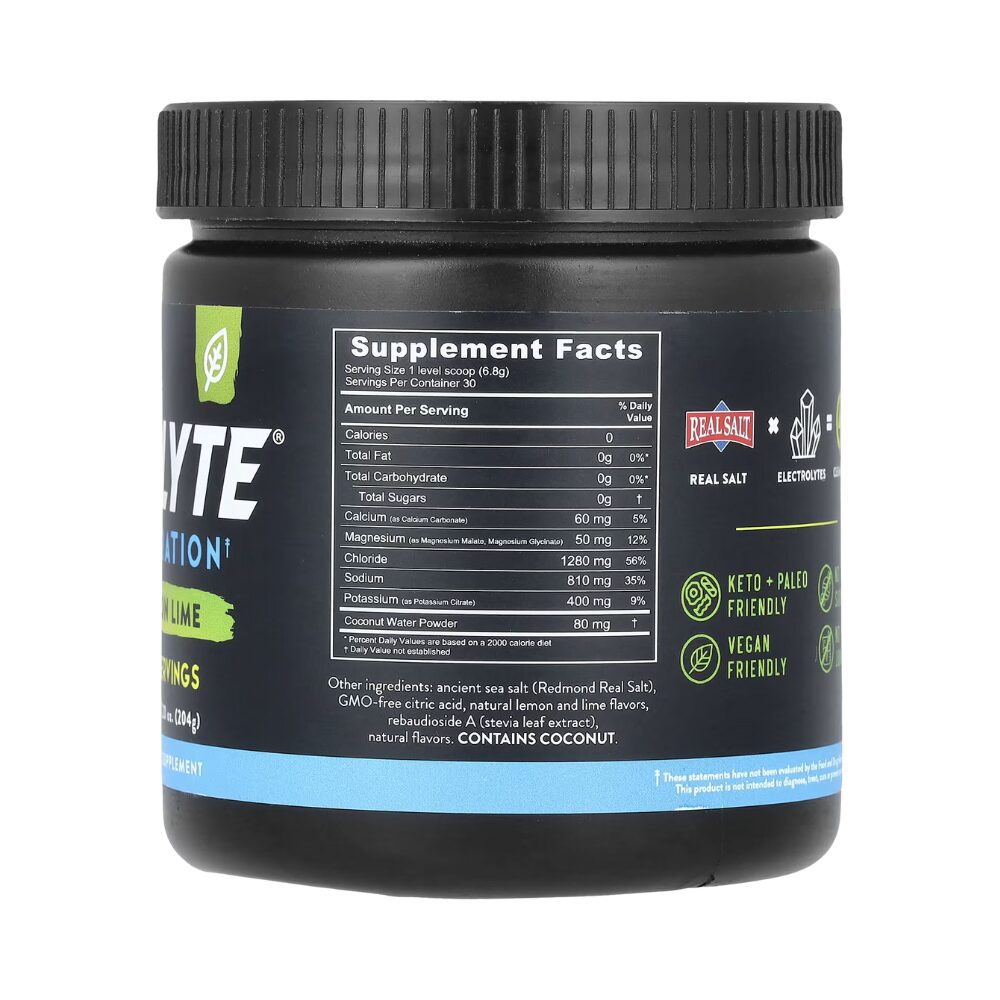 Redmond Re-Lyte Hydration - Lemon Lime, 204g