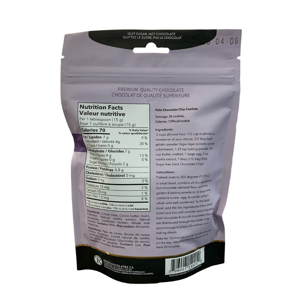 Ross Sugar-Free Dark Chocolate Baking Chips, 200g