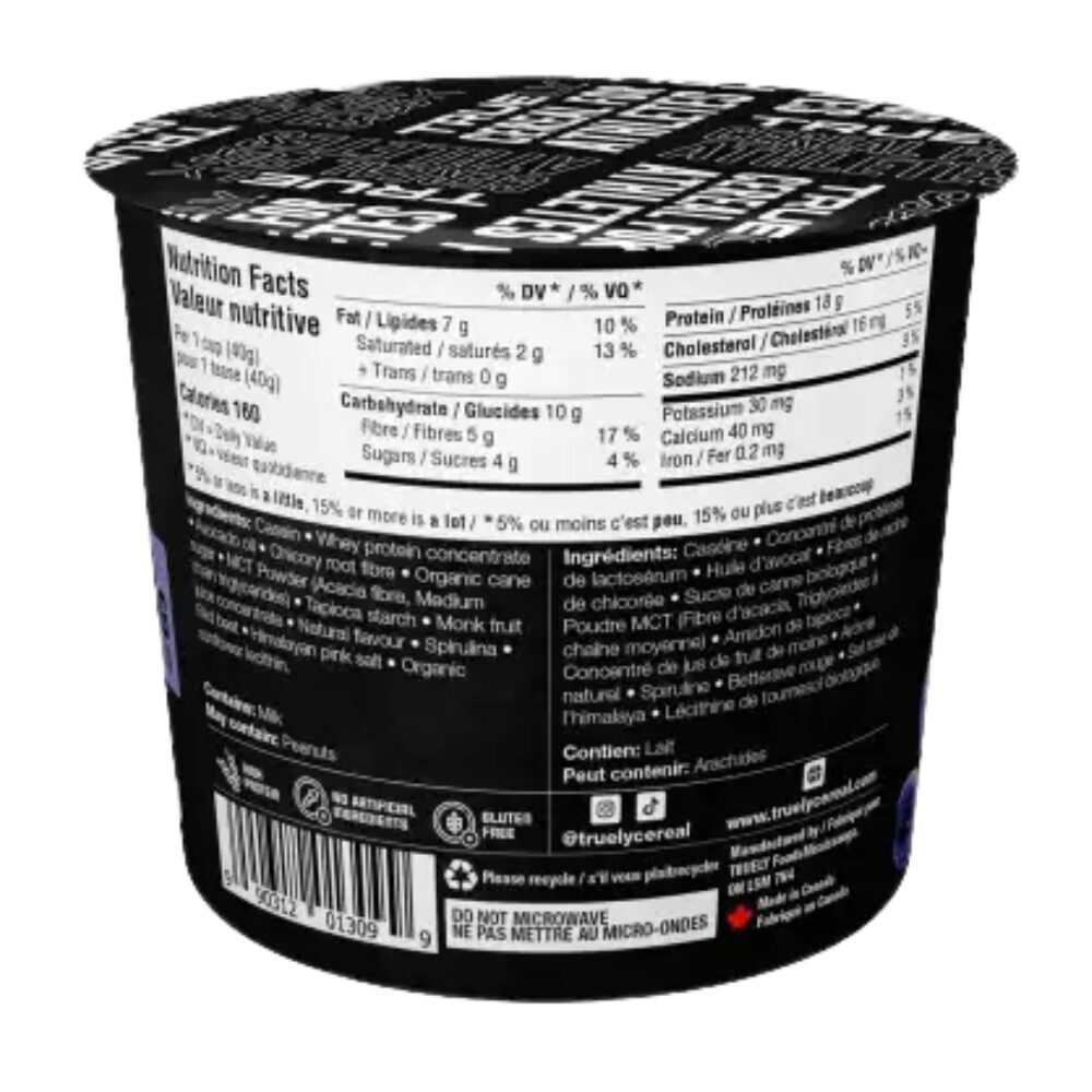 Truely Blueberry Muffin High Protein Cereal Single Serving, 40g