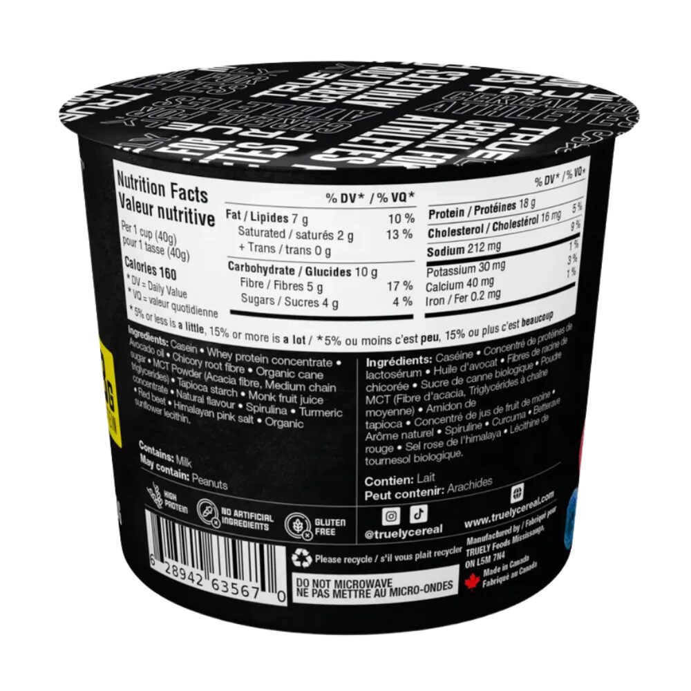 Truely Fruity High Protein Cereal Single Serving, 40g