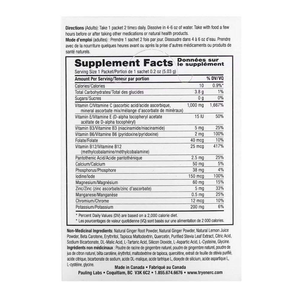 🍁 Ener-C - Lemon Ginger Vitamin C Drink Mix, Sachet