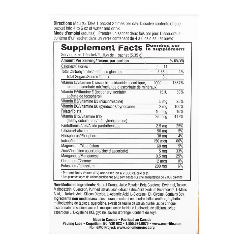 🍁 Ener-C - Orange Vitamin C Drink Mix, Sachet