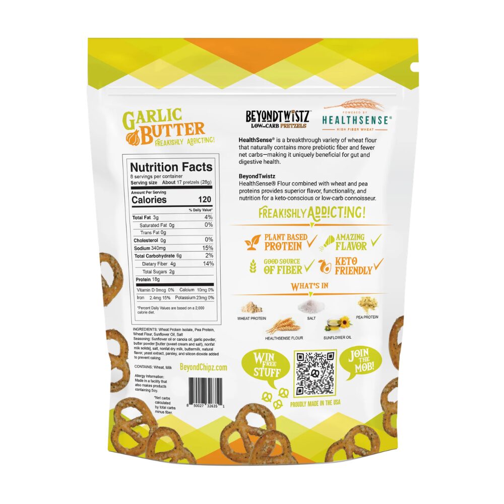 BeyondTwistz Low Carb Garlic Butter Pretzels, 227g