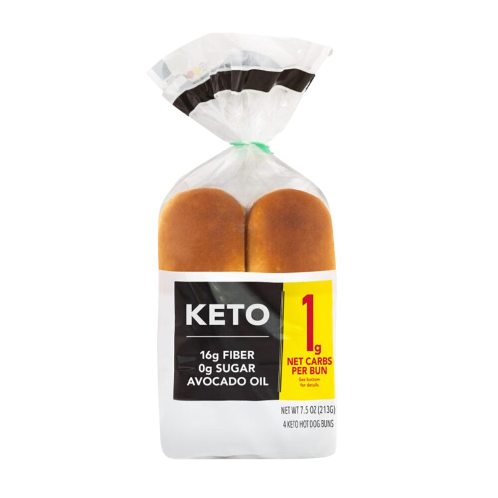 Keto Hot Dog Buns, 4pk