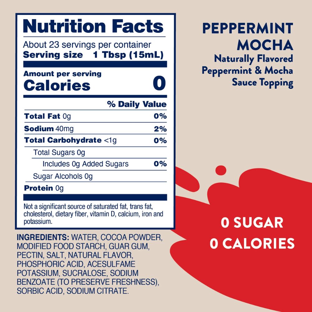 Jordan's Skinny Mixes - Peppermint Mocha Sauce, 355mL