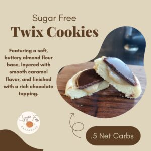 Sugar Free Bakehouse - Twix Cookies - 6 Count, 140g