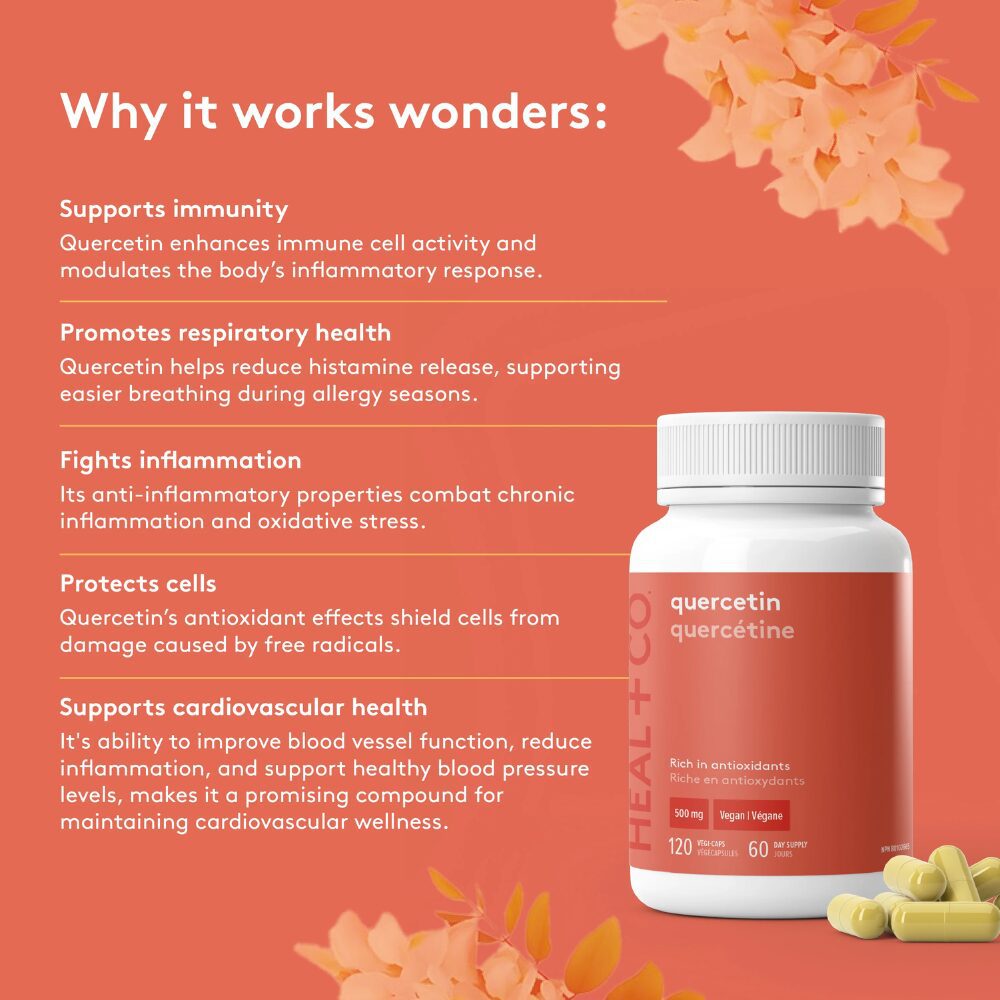 🍁 Heal + Co. - Quercetin Antioxidant, 120 Capsule