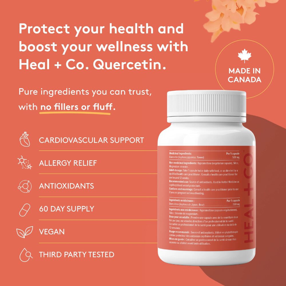 🍁 Heal + Co. - Quercetin Antioxidant, 120 Capsule