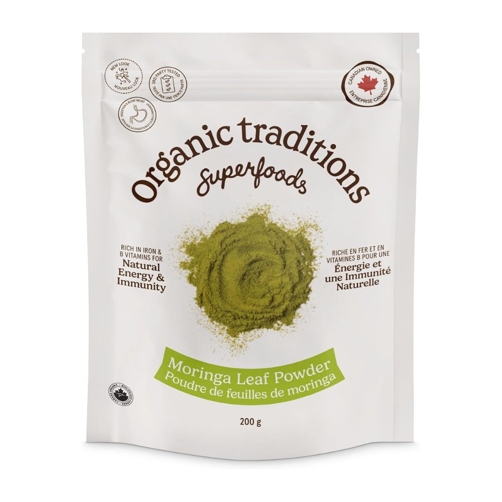 🍁 Organic Traditions - Moringa Leaf Powder, 200g