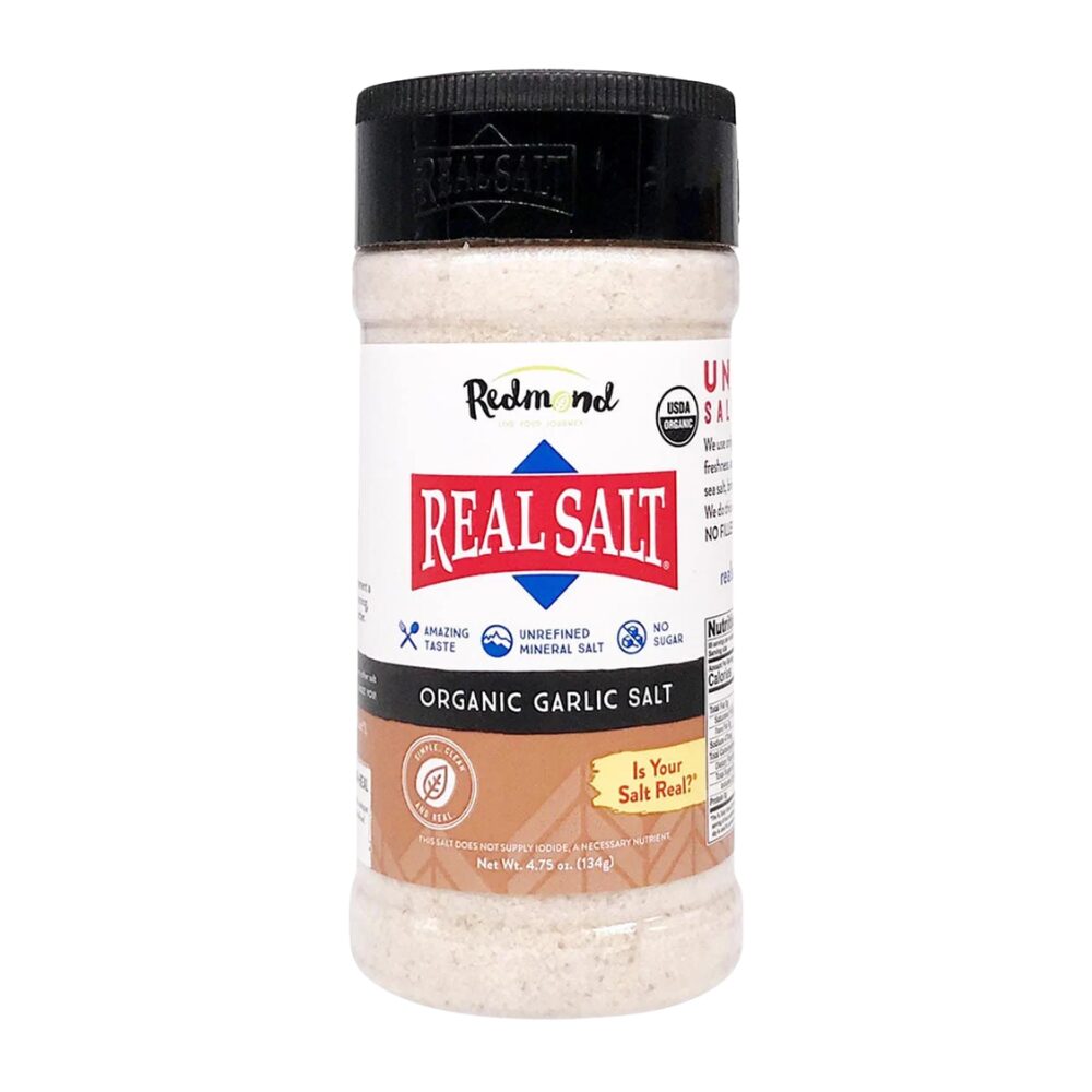 Redmond Real Salt Organic Garlic Salt 4.75 oz Shaker