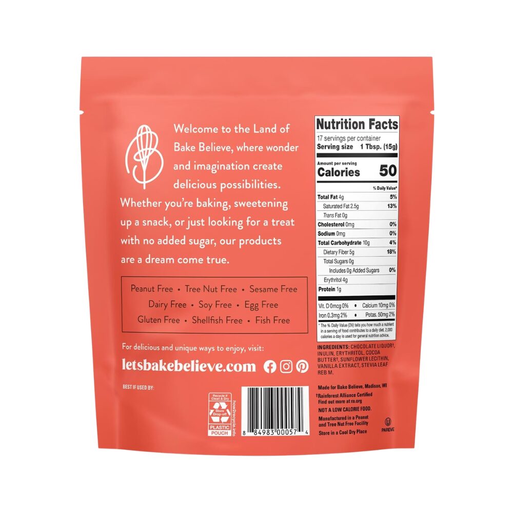 Bake Believe - Semi Sweet Chocolate Baking Chips, 255g