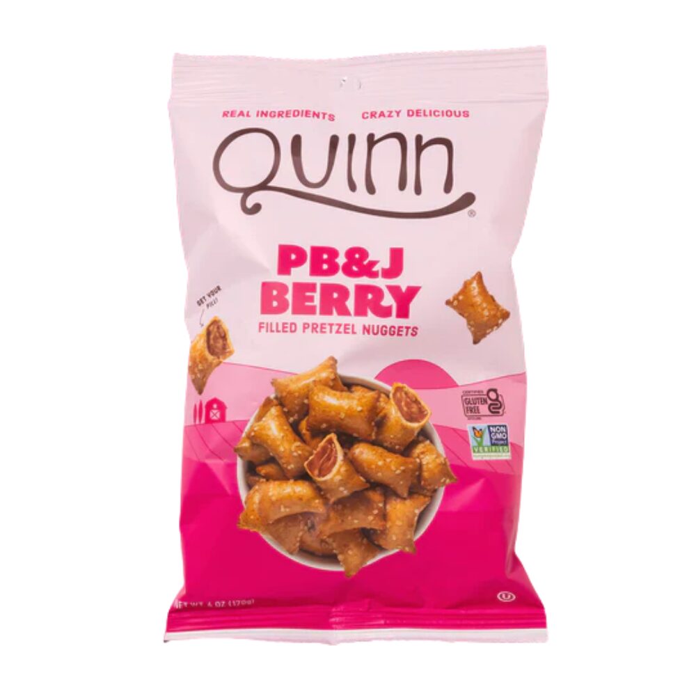 Quinn PB&J Berry Filled Pretzel Nuggets, 170g