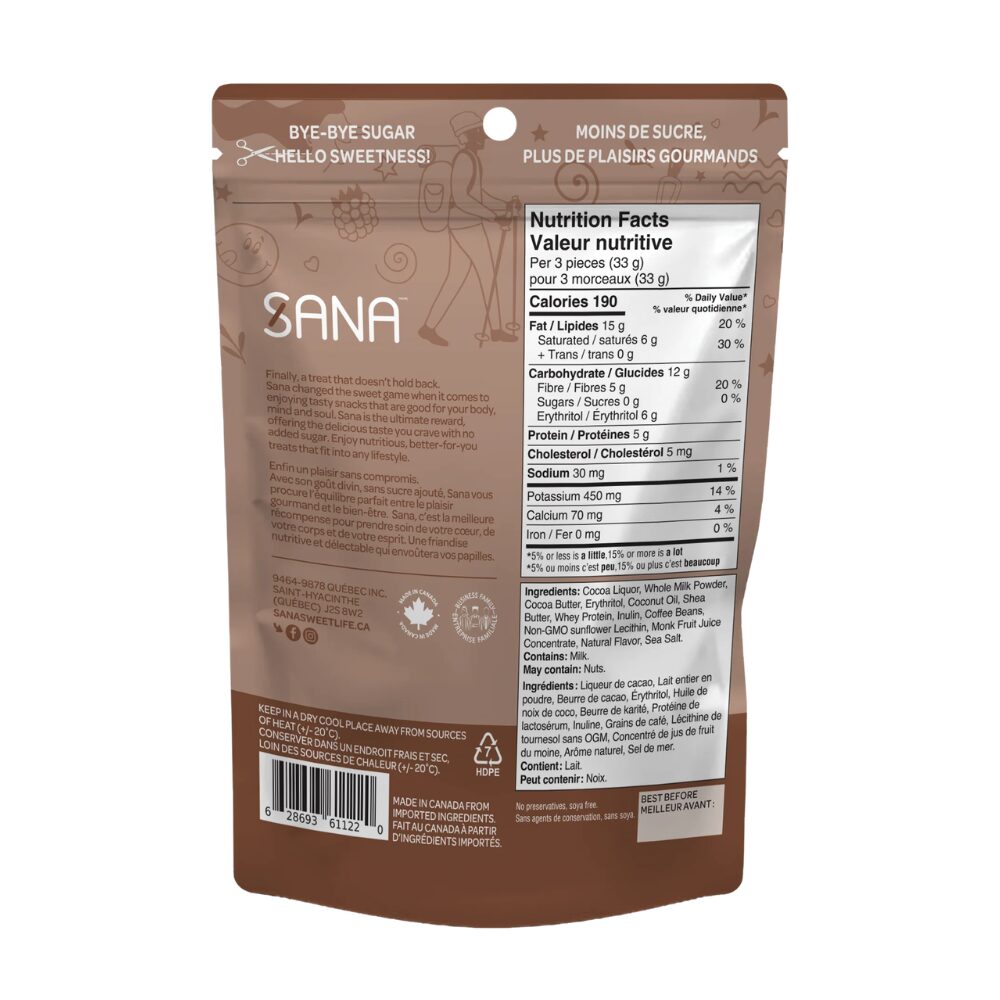 π Sana Dark Chocolate Bites β Coffee, 100g